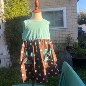 1/1 childrens upcycled handmade dress (vintage fabric from old Hollywood)